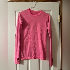 Pink Lululemon long sleeve top